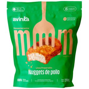 Nuggets de Pollo Precocido AVINKA Bolsa 15un