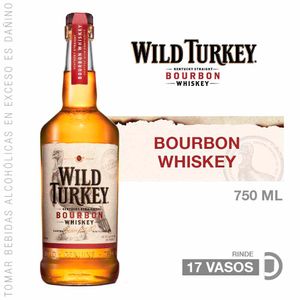 Whisky Bourbon WILD TURKEY Botella 750ml