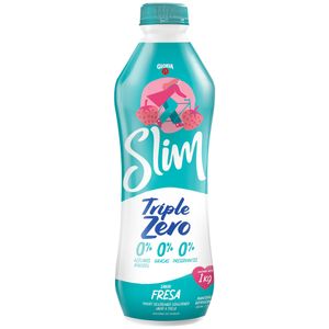 Yogurt Descremado GLORIA Slim Fresa Botella 1Kg