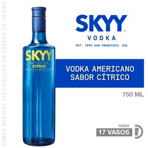 Vodka SKYY Citrus Botella 750ml