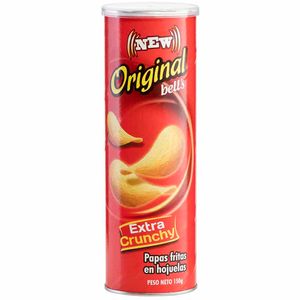 Piqueo BELL'S Papas fritas sabor original Lata 150Gr