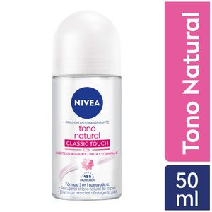 Desodorante para Mujer Roll On NIVEA Tono Natural Classic Touch Frasco 50ml