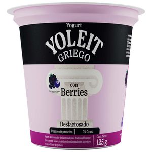 Yogurt Griego Descremado YOLEIT Berries Vaso 125g