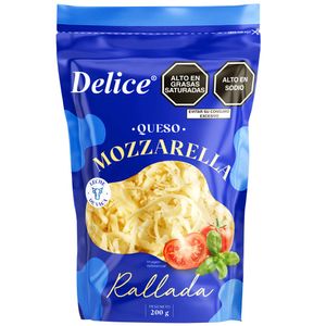 Queso Mozzarella Rallada DELICE Paquete 200g