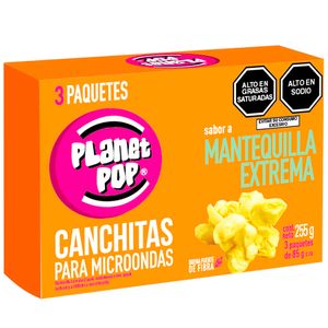 Palomitas de Maíz PLANET POP Mantequilla Extrema Paquete 3un