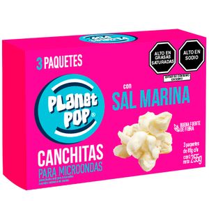 Canchita para Microondas PLANET POP sabor Natural Bolsa 85g Paquete 3un