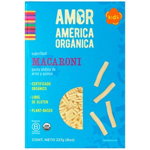 Pasta Macaroni AMÉRICA ORGÁNICA Caja 227g