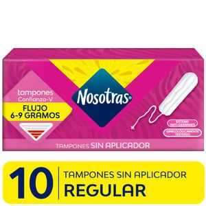 Tampones NOSOTRAS Regular Sin Aplicador Paquete 10un