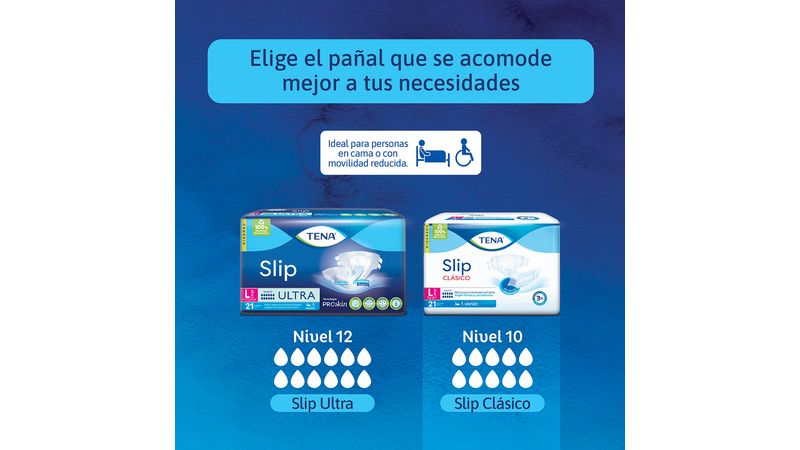 Pañal para Adulto TENA Slip Ultra Incontinencia Fuerte Talla S Paquete 21un