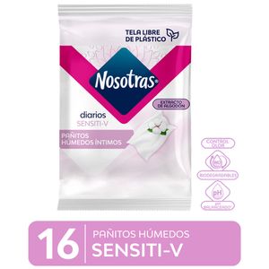 Pañitos Íntimos NOSOTRAS Sensitive Paquete 16un