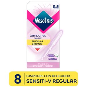 Tampones NOSOTRAS Sensitive Regular Con Aplicador Paquete 8un