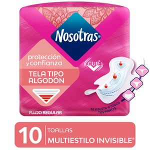 Toallas Higiénicas NOSOTRAS Invisible Multiestilo Paquete 10un