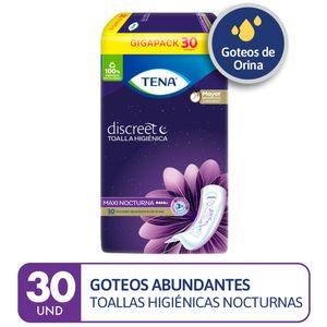 Toalla Higiénica TENA Discreet Maxi Night Paquete 30un