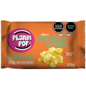Pop Corn PLANET POP Mantequilla Extrema Bolsa 85g