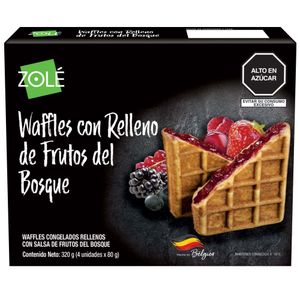 Waffles ZOLE Relleno Frutos del Bosque Caja 320g