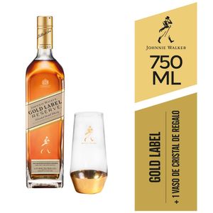Pack Whisky JOHNNIE WALKER Gold Label Botella 750ml + Vaso de Cristal