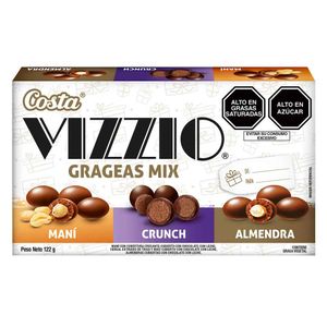 Chocolate COSTA Vizzio Gragea Maní Caja 122g