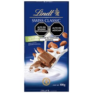 Chocolate con Almendras LINDT Swiss Classic Tableta 100g