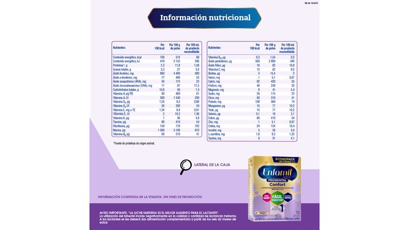 Fórmula Infantil Enfamil Confort Premium 1.1kg