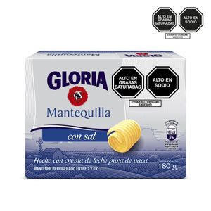 Mantequilla con Sal GLORIA Paquete 180g
