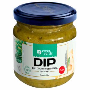 Dip de Alcachofa y Espinaca con Queso CASA VERDE Frasco 200g