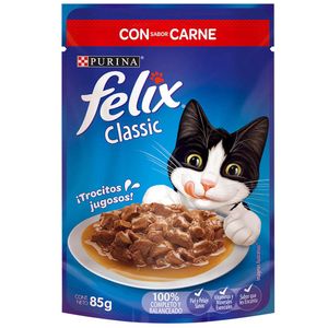 Comida para Gatos FELIX Sensaciones de Carne en Salsa Pouch 85g
