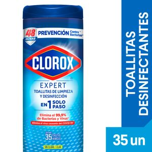 Toallitas Desinfectantes CLOROX Expert Aroma Fresco Pote 35un