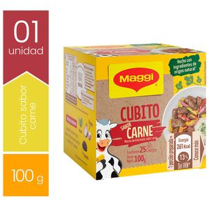Caldo MAGGI Cubito Sabor Carne 100g Paquete 25un