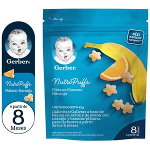 Galletas Nutrisnack GERBER Plátano y Naranja Sobre 42g