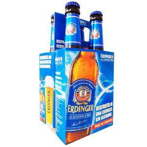 Cerveza ERDINGER sin Alcohol Botella 33ml Paquete 4un