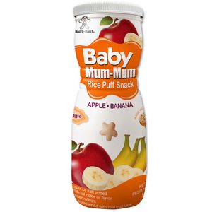Puff Snack Manzana y Plátano WANT WANT Baby Mum Botella 50g