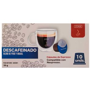 Cápsulas de Café ZENA Descafeinado Caja 10un