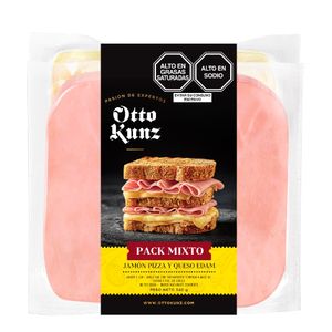 Pack Mixto Jamón Pizza y Queso Edam OTTO KUNZ Paquete 340g