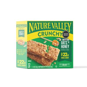 Cereal en Barra NATURA VALLEY Crunchy Miel y Avena Caja 253g