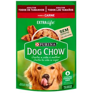 Comida para Perros DOG CHOW Adultos Cena de Carne Pouch 100g