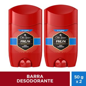 Desodorante en Barra para Hombre OLD SPICE Fresh Frasco 50g Paquete 2un