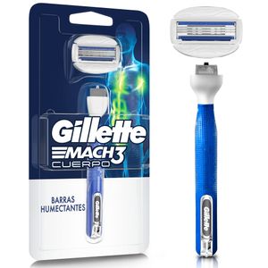 Máquina de Afeitar Recargable GILLETTE Mach3 Cuerpo Blister 1un