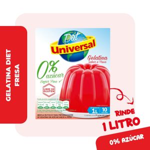 Gelatina UNIVERSAL Sabor a Fresa Caja 19g