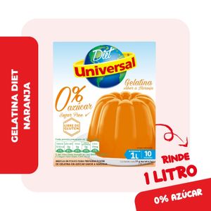 Gelatina UNIVERSAL Sabor a Naranja sin Azúcar Caja 19g