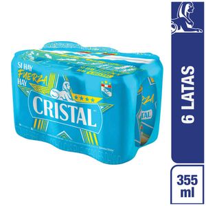 Cerveza CRISTAL Sporting Cristal Lata 355ml Paquete 6un