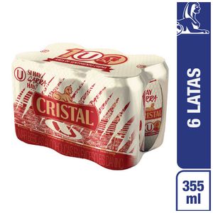Cerveza CRISTAL Universitario Lata 355ml Paquete 6un