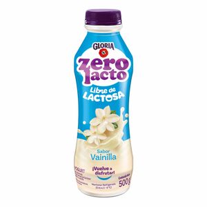 Yogurt Zero Lactosa  GLORIA Sabor a Vainilla Botella 500g
