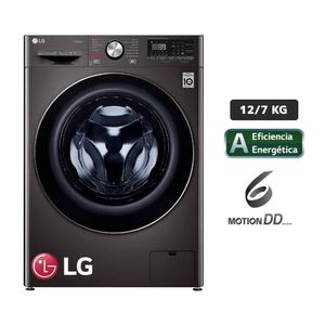 Lavaseca LG Carga Frontal 12Kg/7Kg WD12BVC2S6C Negro Acero