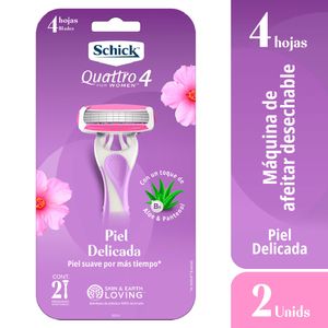 Máquina de Afeitar SCHICK Quattro Desechable Paquete 2un