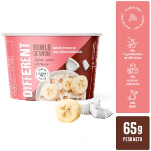 Hojuelas de Avena Instantánea DYFFERENT Coco Pote 65gr