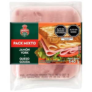 Pack Mixto BRAEDT Jamón York + Queso Gouda 340g