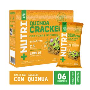 Galletas Saladas con Quinua y Finas Hierbas +NUTRI Co Caja 6un