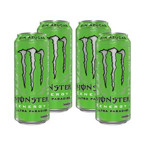 Pack Bebida Energizante MONSTER Paradise Lata 473ml x4un
