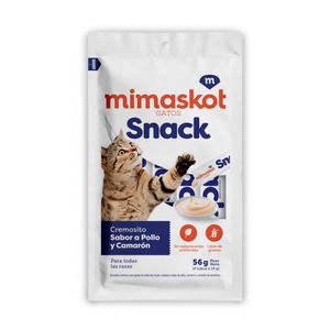 Snack para Gatos MIMASKOT Cremy Bolsa 6x6x56g