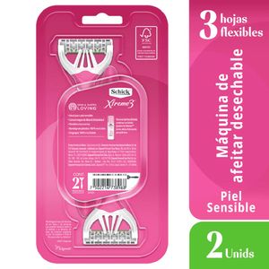 Máquina de Afeitar SCHICK Xtreme3 para Mujer Paquete 2un